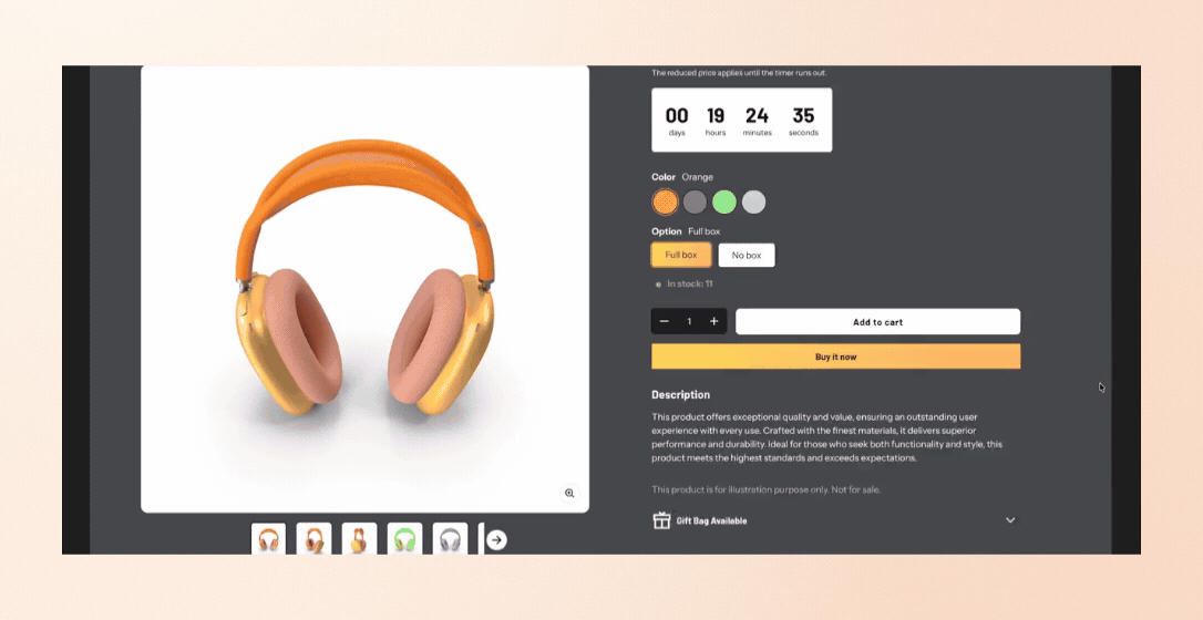 Sticky purchasing bar