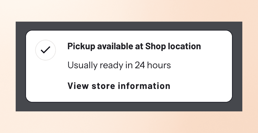 In-store pickup & store locator