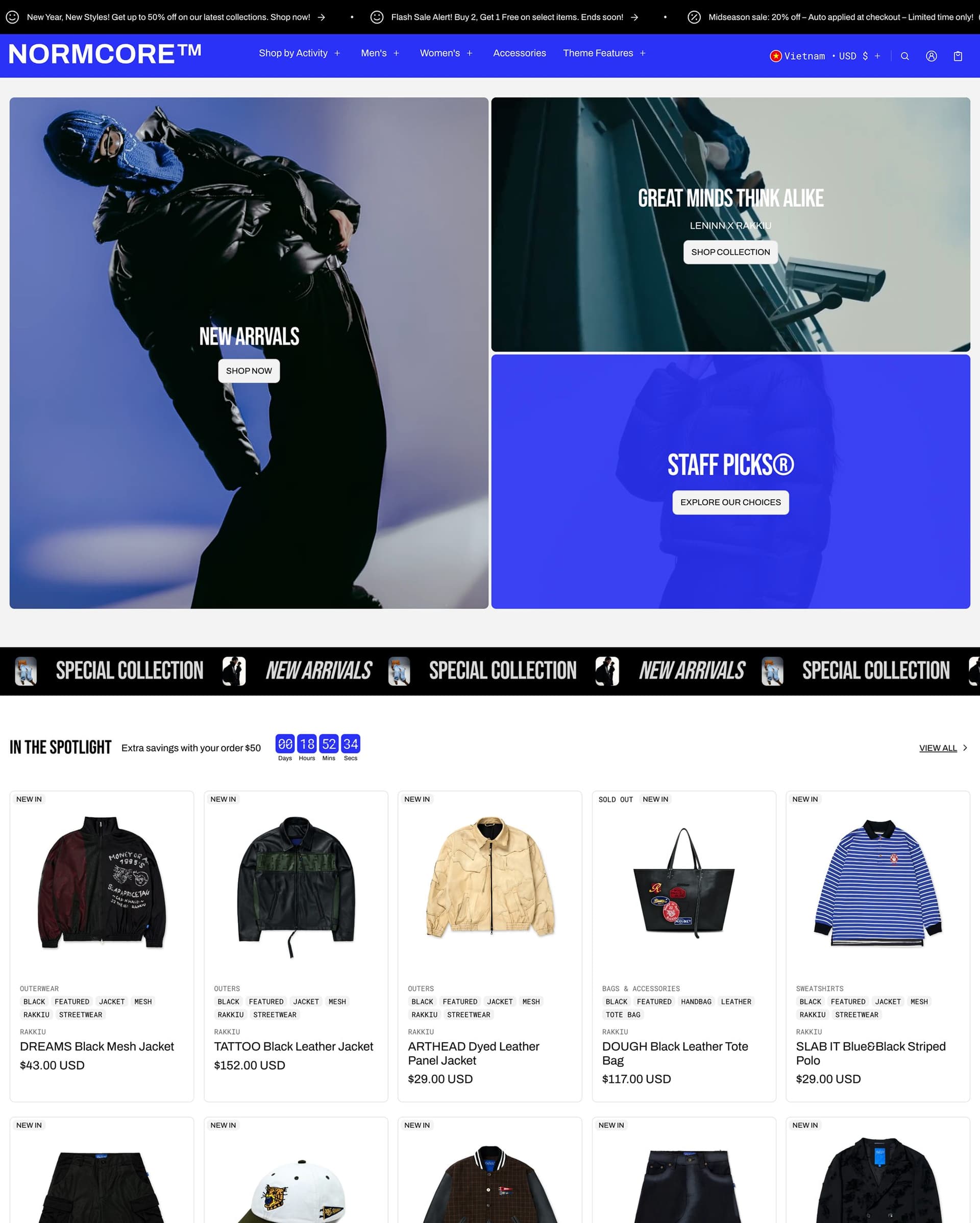 Normcore Shopify theme Subtle preset storefront preview