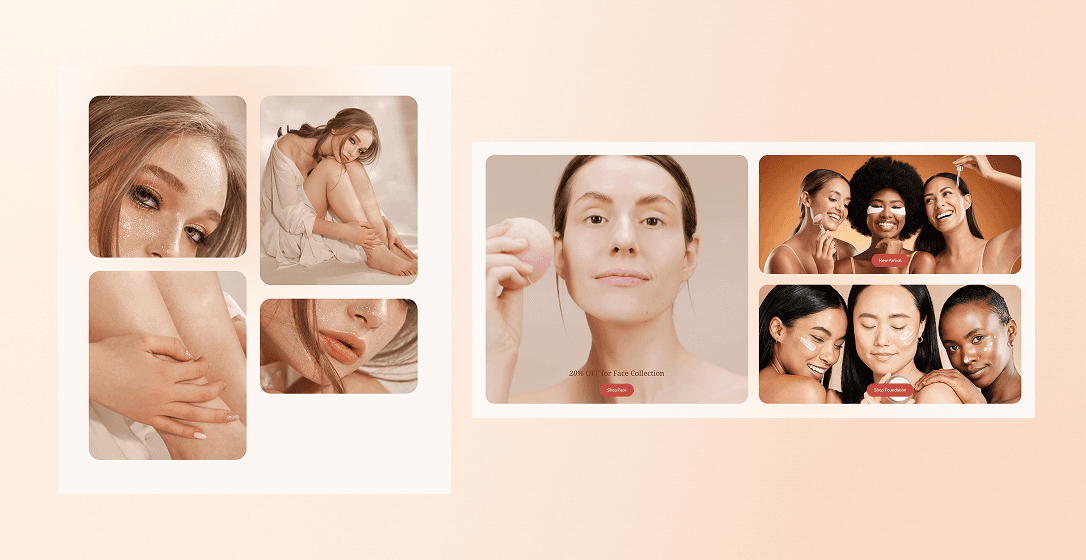 Flexible content collage