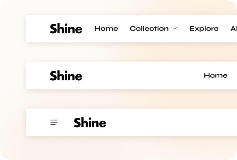 Highly customizable header