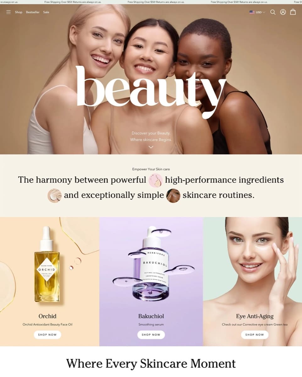 Wonder Shopify theme storefront preview showing its multi-category conversion toolkit